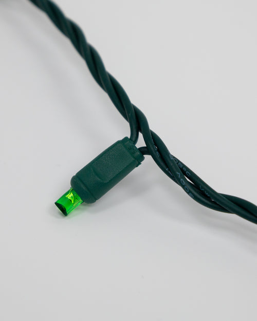 5MM 70L Green LED Strand 4" Spacing
