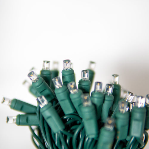 5MM 70L Pure White LED Strand 4" Spacing