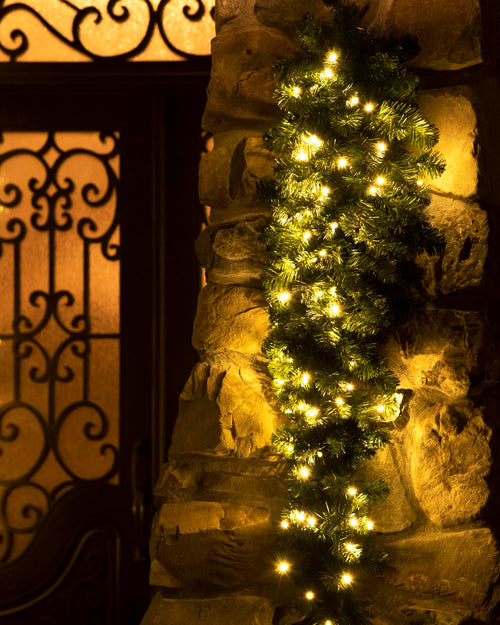 36" Pre-Lit LED Teardrop Garland